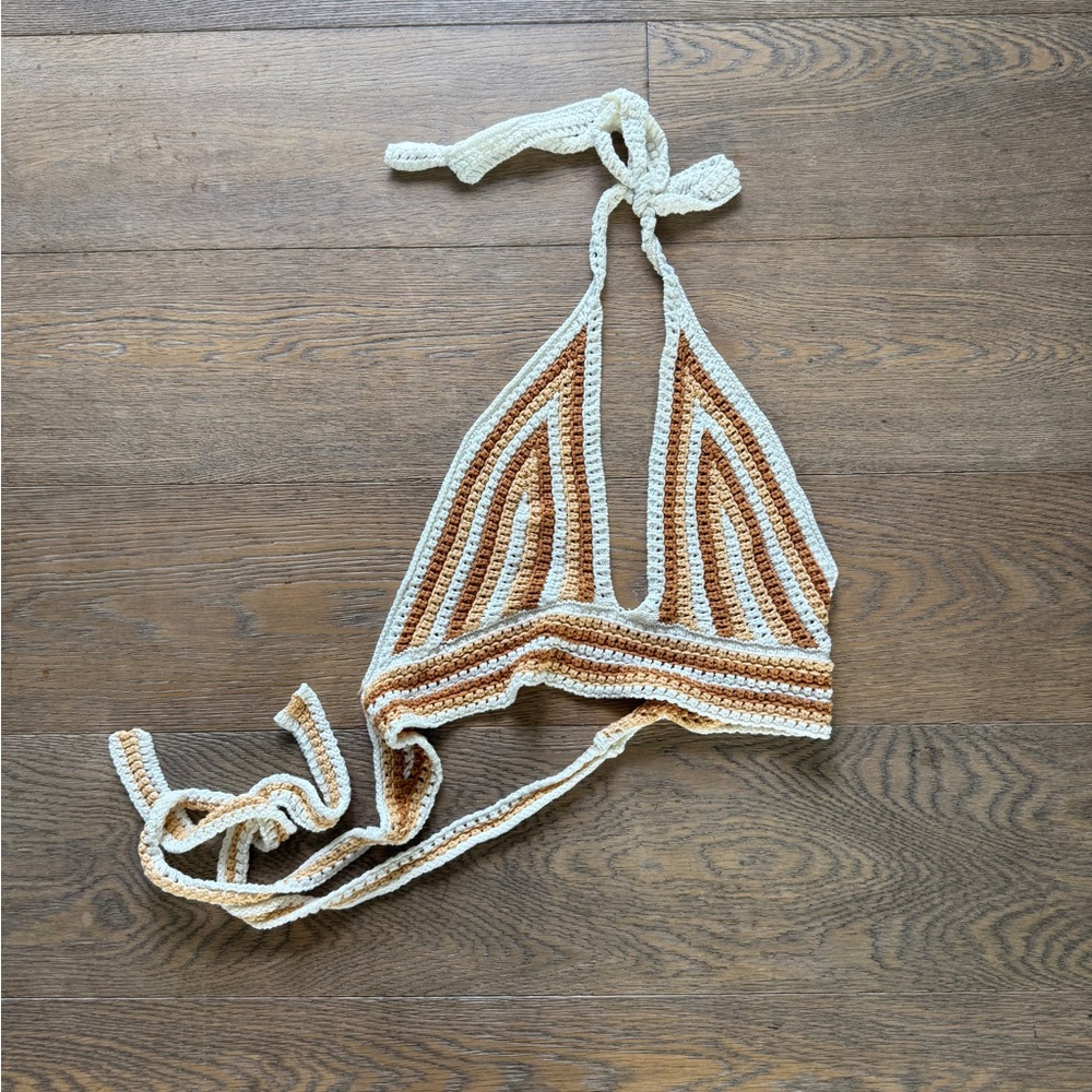 Crochet Halter Bikini Top